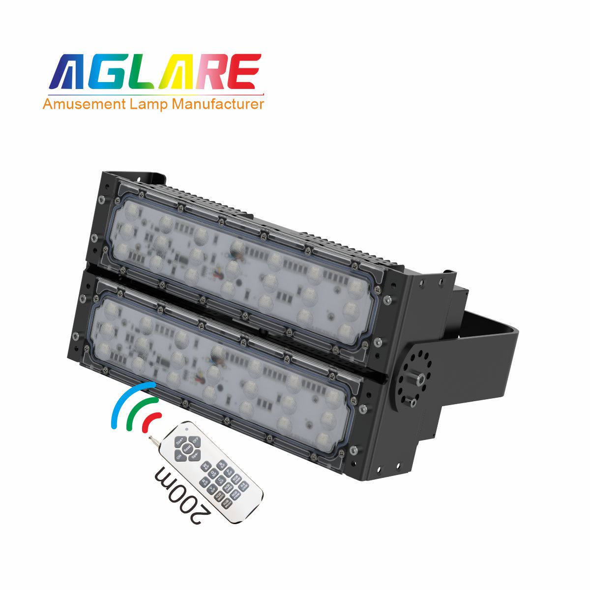100W LED彩色泛光灯 RGB投光灯带？仄